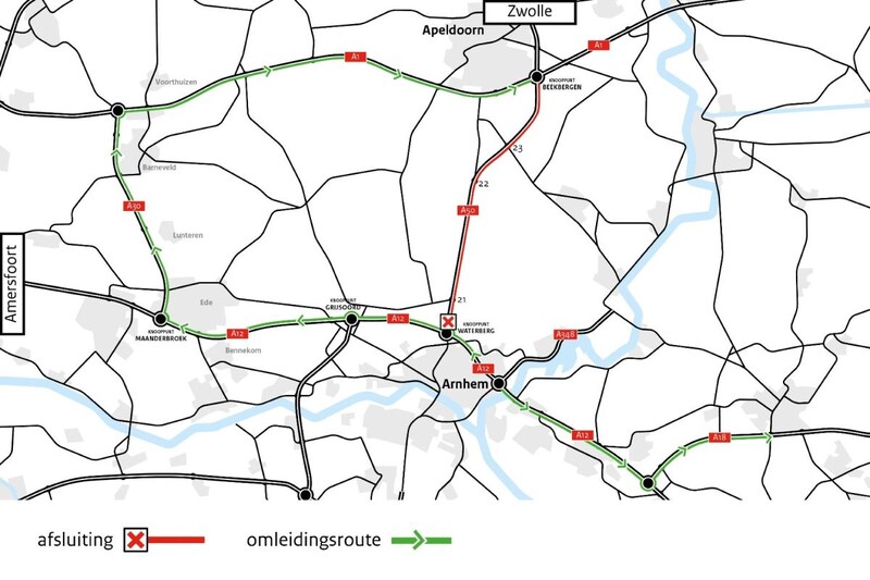 Wegwerkzaamheden A50
