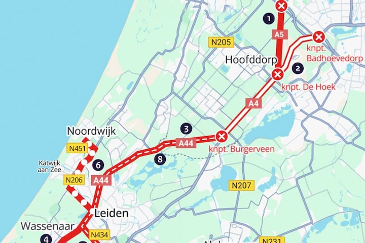 Afgesloten wegen tijdens Navo-top