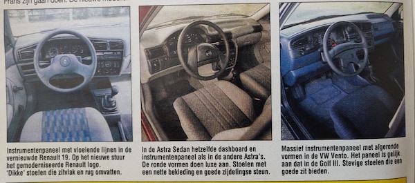 Opel Astra, Renault 19, Volkswagen Vento