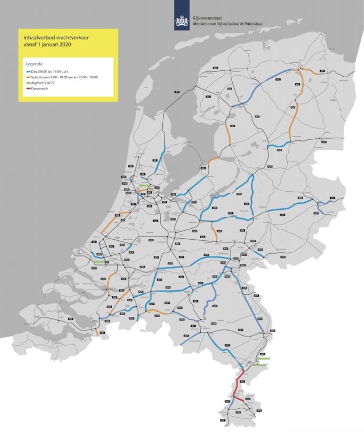 Inhaalverbod voor vrachtverkeer 2019 IVV Rijkswaterstaat