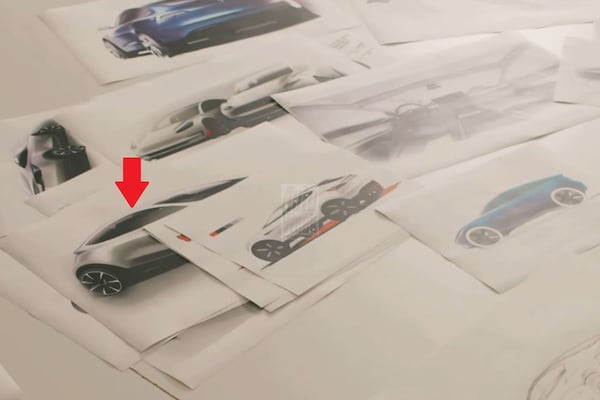 Tesla designschets Model 2