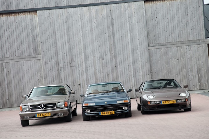 Mercedes 560 SEC - Ferrari 400i - Porsche 928