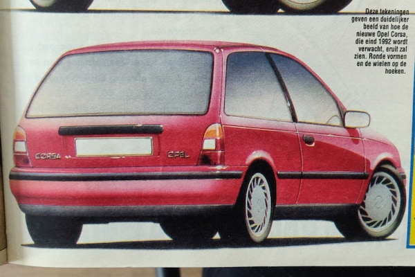 Opel Corsa spyshots 1991 Oude Doos