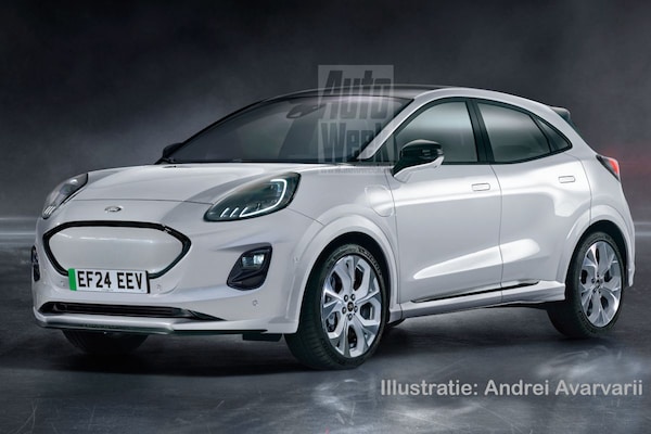 Ford Puma elektrisch (Illustratie: Andrei Avarvarii)